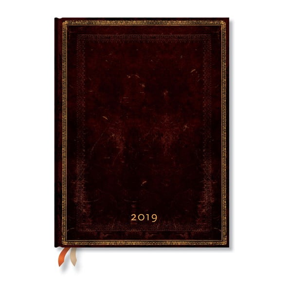 Kalendarz na 2019 rok Paperblanks Black Moroccan, 18x23 cm