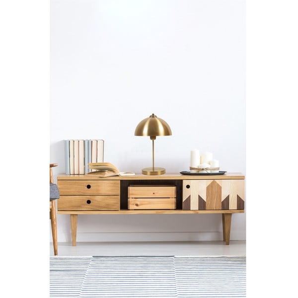 Lampa stołowa w kolorze złota z metalowym kloszem (wysokość 40 cm) Lungo – Opviq lights-image-2