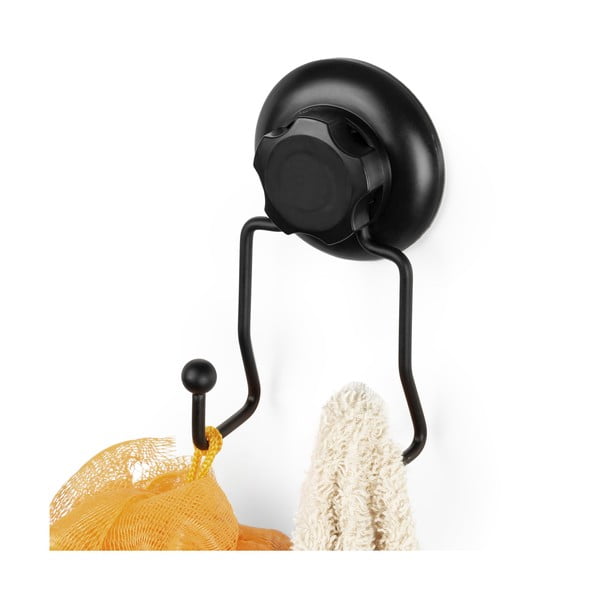 Czarny samoprzylepny podwójny haczyk ścienny Compactor Bestlock Black-image-1