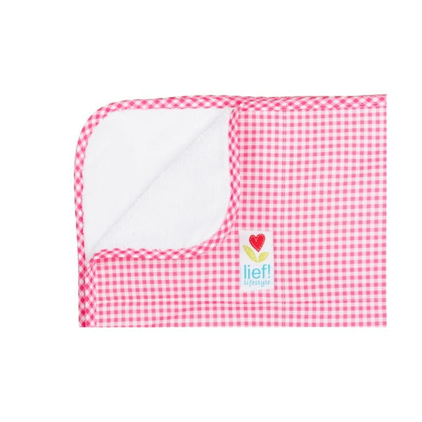 Różowo-biała narzuta do łóżeczka Tiseco Home Studio, 100x150 cm-image-1