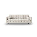 Kremowa rozkładana sofa ze schowkiem 222 cm Bali – Cosmopolitan Design