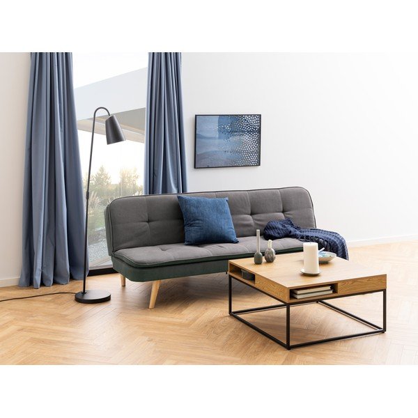 Stolik z blatem w dekorze dębu w ciemnym naturalnym kolorze 80x80 cm Willford – Actona-image-2