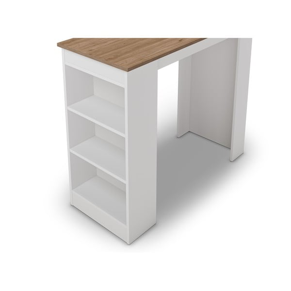 Stolik barowy z blatem w dekorze dębu 52x120 cm Peru – Marckeric-image-2