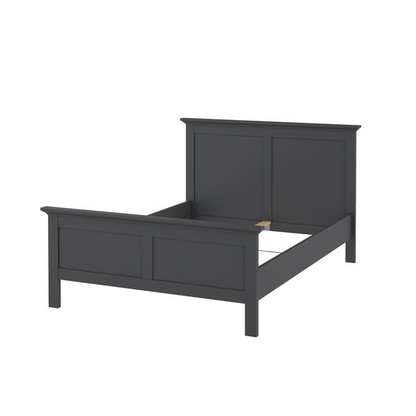 Szare łóżko dwuosobowe 140x200 cm Paris – Tvilum-image-3