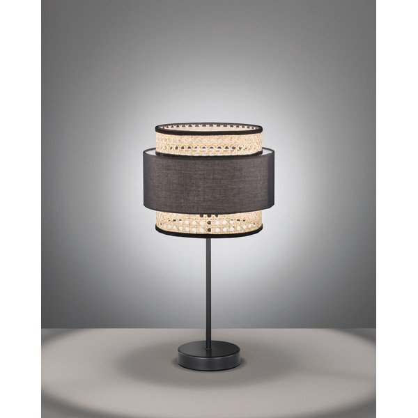 Czarno-beżowa lampa stołowa Fischer & Honsel Tape-image-1