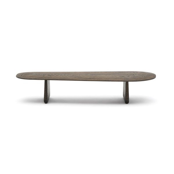 Ciemnobrązowy stolik z litego drewna dębowego 64x146 cm Pirita – Kave Home-image-3
