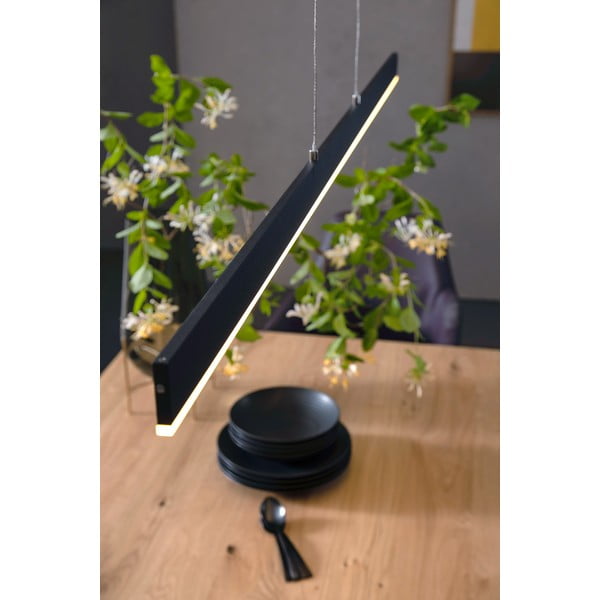 Czarna lampa wisząca LED ze ściemniaczem Straight – Fischer & Honsel-image-2