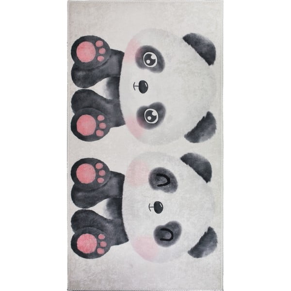 Czarno-biały dywan dziecięcy 100x160 cm Panda Friends – Vitaus