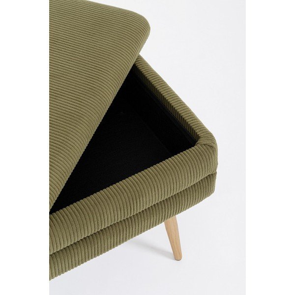 Zielona tapicerowana ławka Olga – Bizzotto-image-1