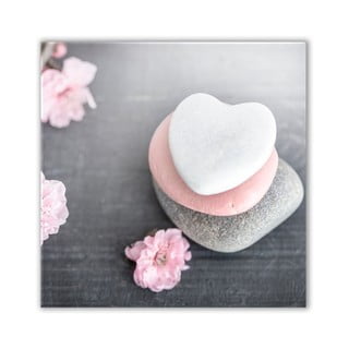 Obraz Styler Glasspik Spa & Zen Heart Stone, 30x30 cm