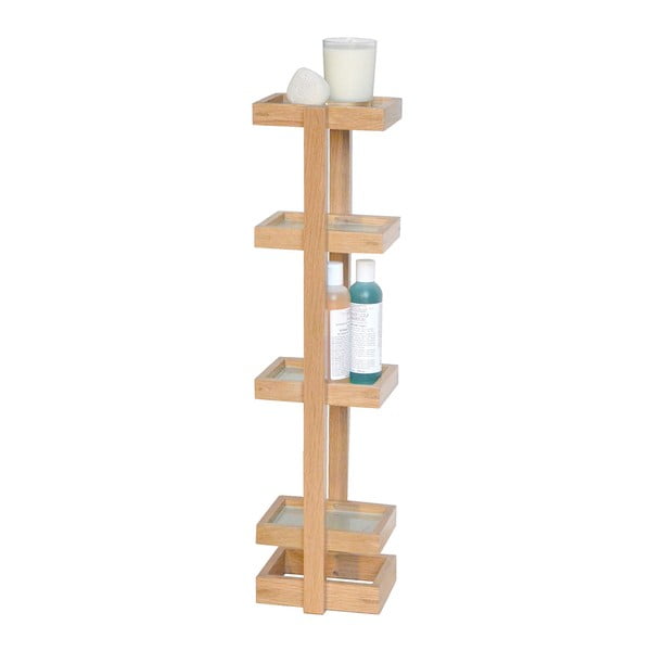 Regał łazienkowy z drewna dębowego Wireworks Caddy Mezza, wys. 73 cm
