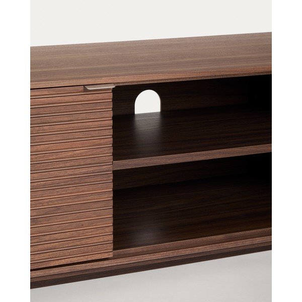 Szafka pod TV w dekorze orzecha w ciemnym naturalnym kolorze 150x46x40 cm Norlen – Kave Home-image-2
