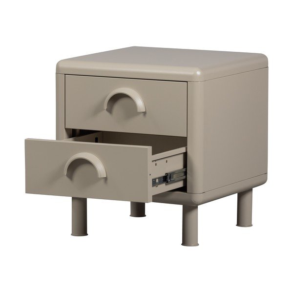 Beżowa metalowa szafka nocna Rune – WOOOD-image-2