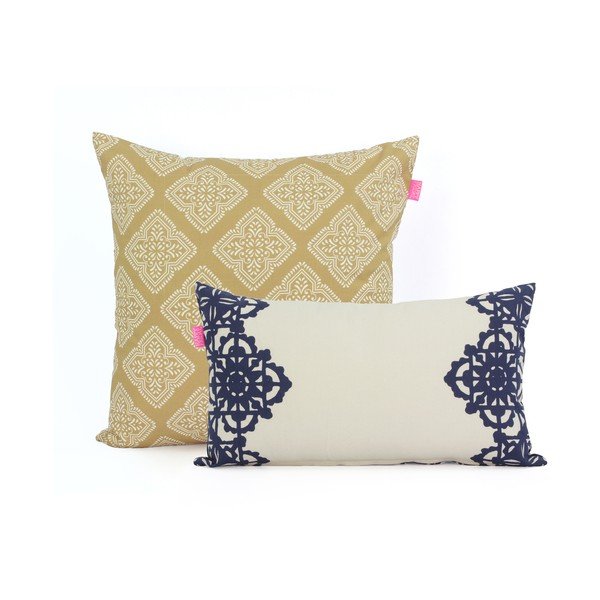 Zestaw 2 bawełnianych poszewek na poduszki Happy Friday Embroidery-image-2