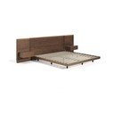 Brązowe łóżko dwuosobowe z litego drewna brzozowego ze stelażem 160x200 cm Norlen – Kave Home