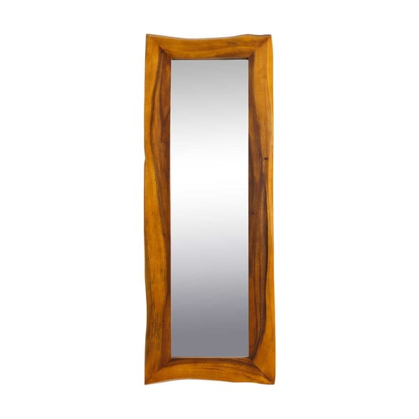 Ciemnobrązowe drewniane lustro Tropicho, 60x160 cm