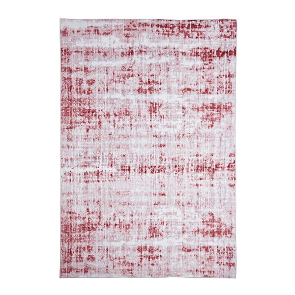 Czerwono-szary dywan Floorita Abstract, 80x150 cm