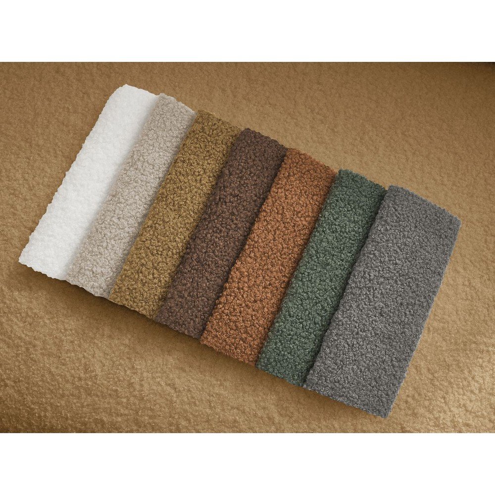 Musztardowa sofa z materiału bouclé 193 cm Elina – Bobochic Paris (zdjęcie 6)