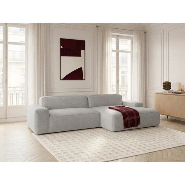 Szary rozkładany/z elektryczną regulacją siedziska narożnik (prawostronny) Abel – Bobochic Paris-image-3