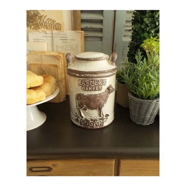 Pojemnik ceramiczny z wieczkiem Orchidea Milano Farm Animals, wys. 21 cm