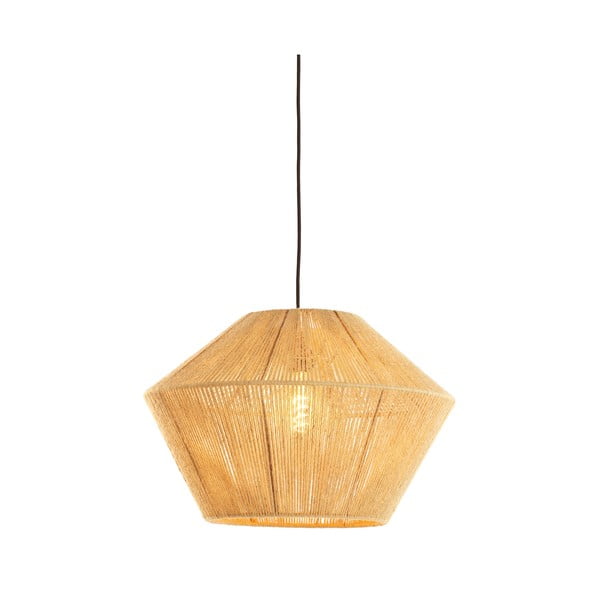 Jasnozielona lampa wisząca z kloszem z juty ø 40 cm Fugia – Light & Living-image-2