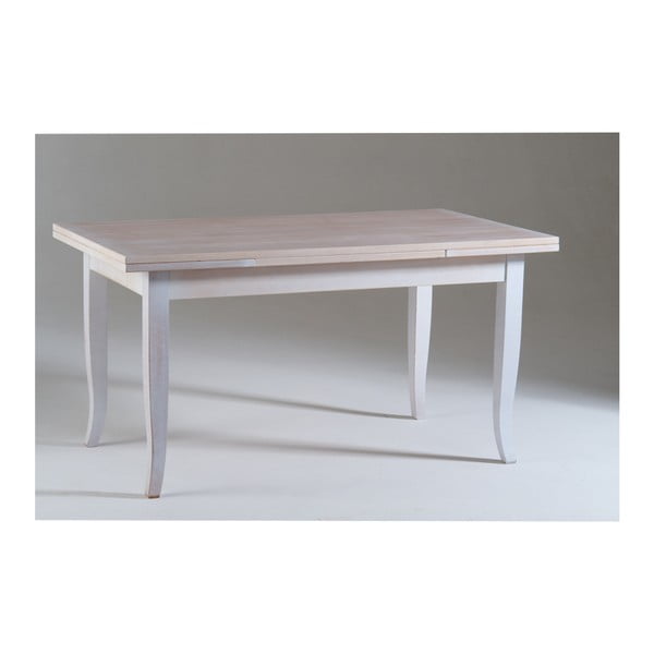 Biały stół rozkładany z drewna Castagnetti Justine, 160 x 80 cm