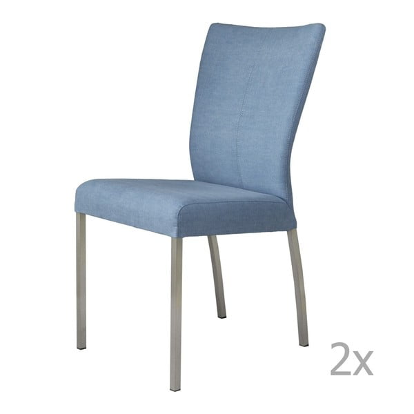 Zestaw 2 niebieskich krzeseł Classic