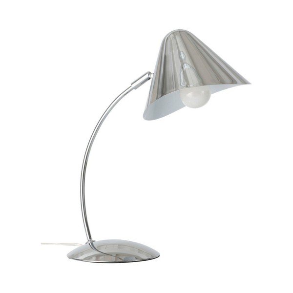 Stalowa lampa stołowa z elastyczną konstrukcją w kolorze srebra z połyskiem (wysokość 40 cm) Nathan – Ellos Home