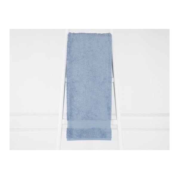 Niebieski ręcznik ręcznik z włókien bambusowych Madame Coco Edith, 90x150 cm