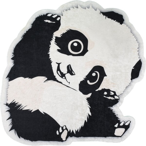 Czarno-biały dywan dziecięcy ø 100 cm Cuddly Panda – Vitaus