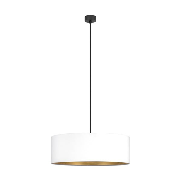 Biała lampa wisząca z detalem w złotym kolorze Sotto Luce Tres XL, ⌀ 45 cm