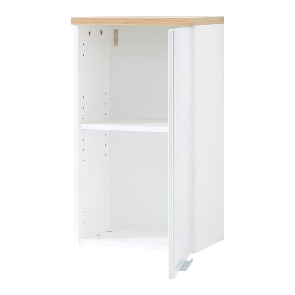 Biała wisząca szafka łazienkowa w dekorze dębu 39x69 cm Pescara – Germania-image-2