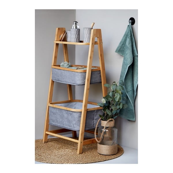 Szaro-brązowy bambusowy regał łazienkowy 44x91 cm Bahari – Wenko-image-3