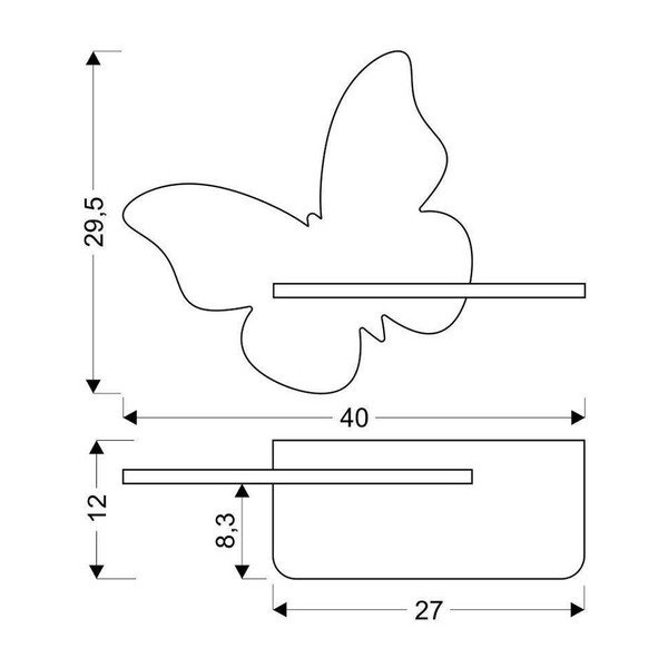Żółta lampa dziecięca Butterfly – Candellux Lighting-image-2