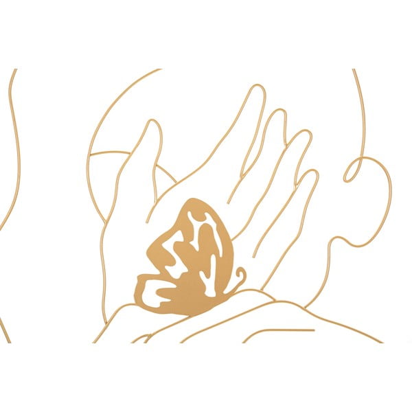 Metalowa dekoracja ścienna 60x80 cm Hands on Face – Mauro Ferretti-image-2