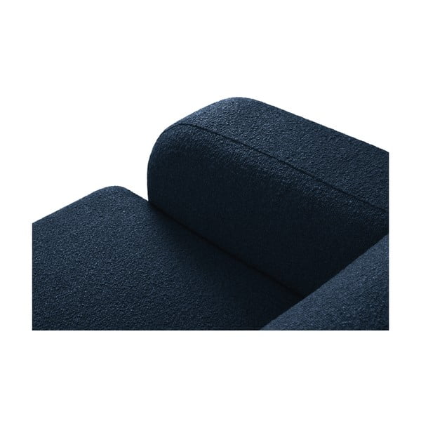 Ciemnoniebieski narożnik z materiału bouclé (prawostronny) Molino – Micadoni Home-image-4