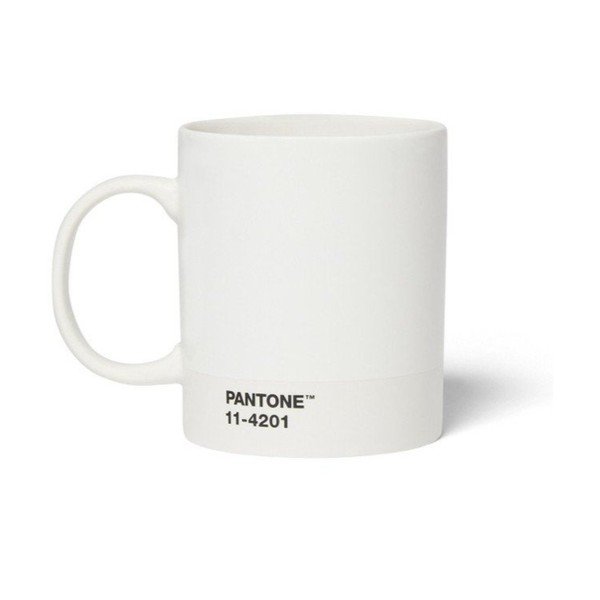 Biały porcelanowy kubek 375 ml Cortado Cloud Dancer 11-4201  – Pantone