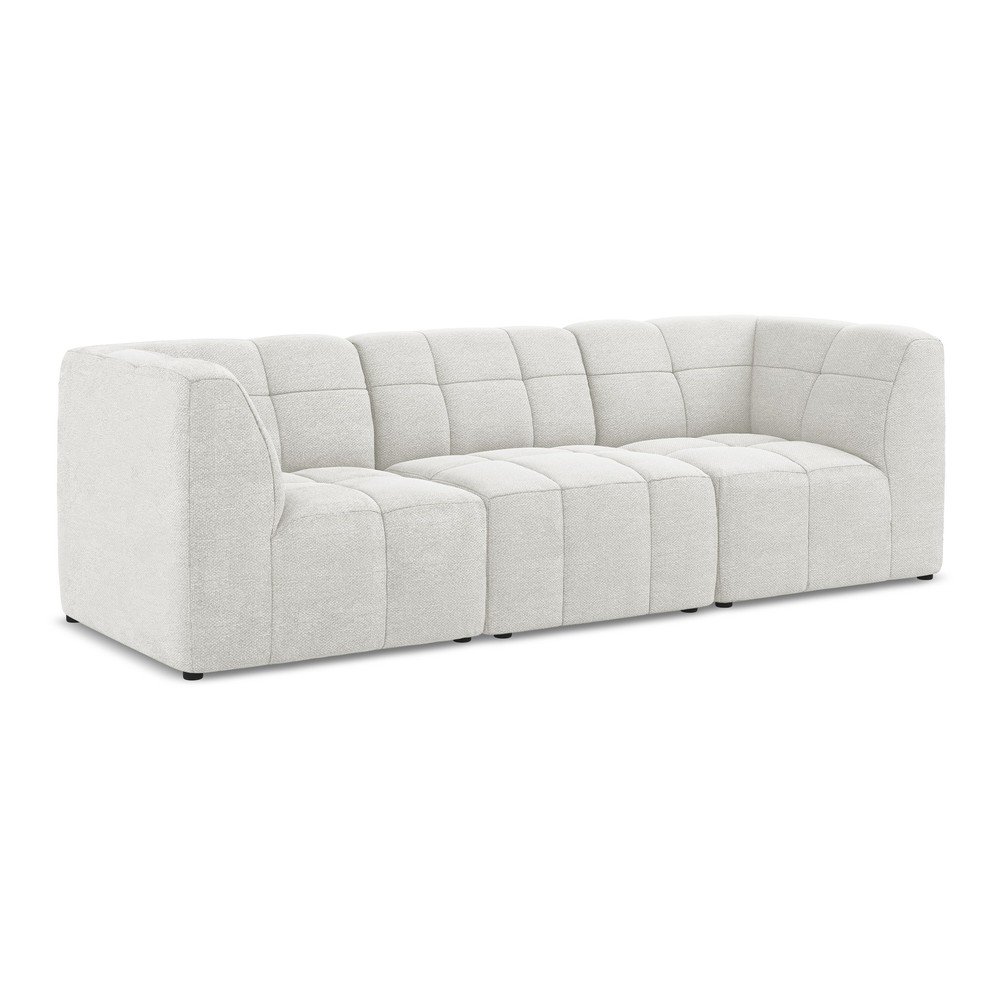 Biała sofa z materiału bouclé 255 cm Aloha – Makamii