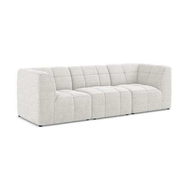 Biała sofa z materiału bouclé 255 cm Aloha – Makamii