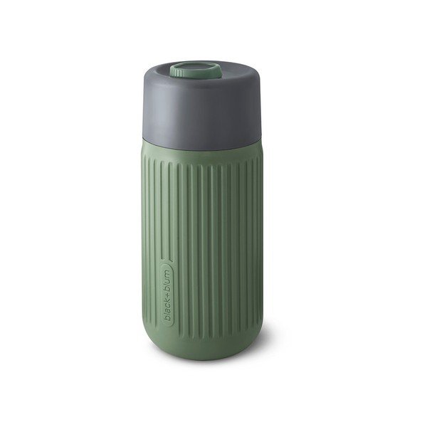 Zielony szklany kubek podróżny 340 ml – Black + Blum