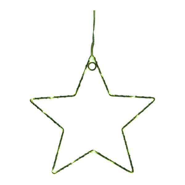 Zielona dekoracja LED w kształcie gwiazdy Opjet Paris Star
