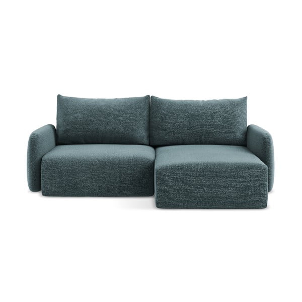 Turkusowy rozkładany/ze schowkiem narożnik (prawostronny) Kalena – Makamii