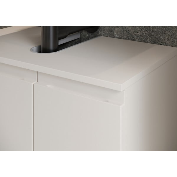 Kremowa niska szafka pod umywalkę 60x56 cm Salinas – Germania-image-4