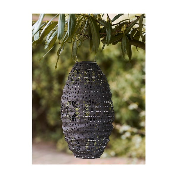 Ciemnoszary zewnętrzny lampion solarny LED (wysokość 40 cm) Foxdale – House Nordic-image-1