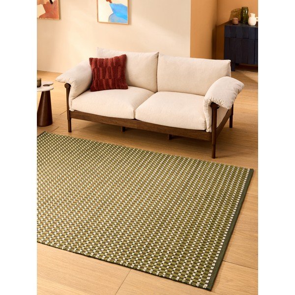Dywan z mieszanki wełny tkany ręcznie w kolorze khaki 200x290 cm Ember – MADE-image-1