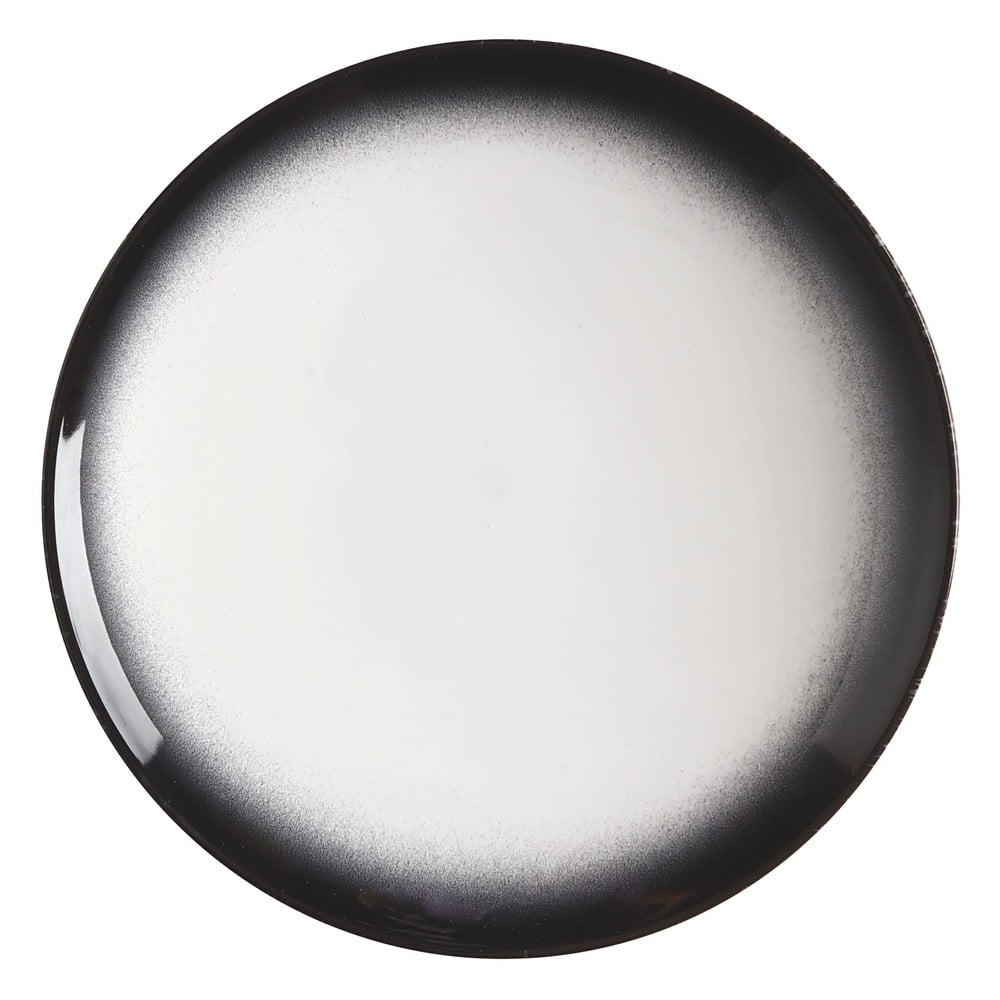 Biało-czarny ceramiczny talerz deserowy Maxwell & Williams Caviar, ø 20 cm