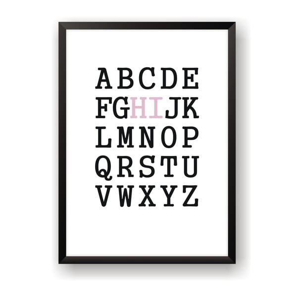 Plakat Nord & Co Hi Alphabet, 21 x 29 cm