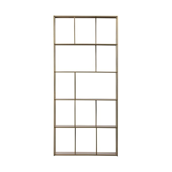 Metalowy regał w kolorze złota 90x196 cm Valued – BePureHome