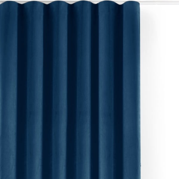 Niebieska aksamitna zasłona częściowo zaciemniająca (dimout) 200x300 cm Velto – Filumi
