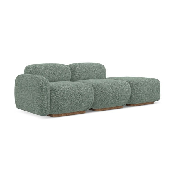 Jasnozielony szezlong modułowy (lewostronny) Ailani – Makamii-image-1